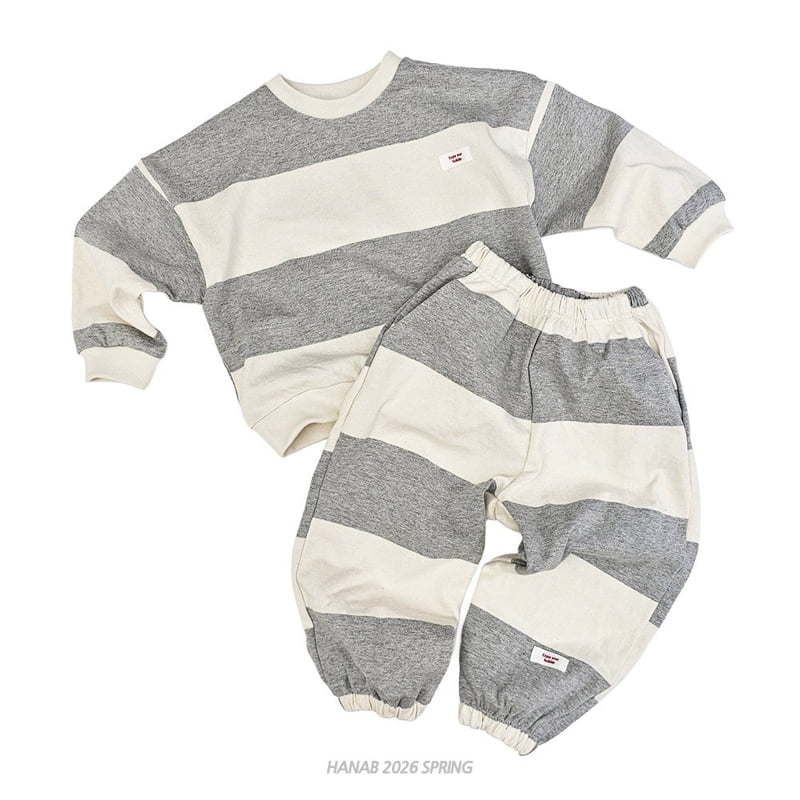 Hanab - Korean Children Fashion - #magicofchildhood - Bold Stripe Set - 7