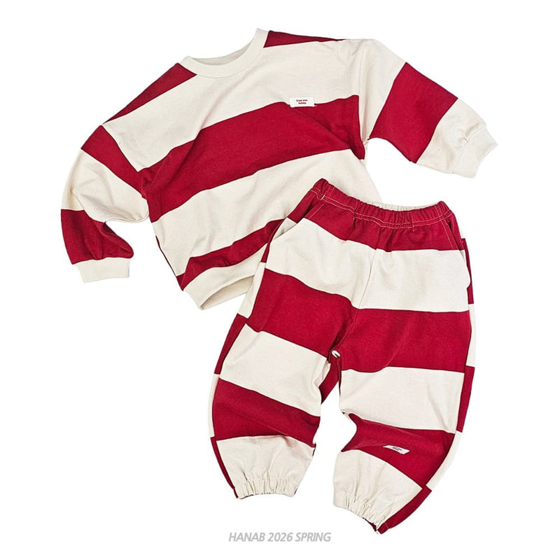 Hanab - Korean Children Fashion - #minifashionista - Bold Stripe Set - 8