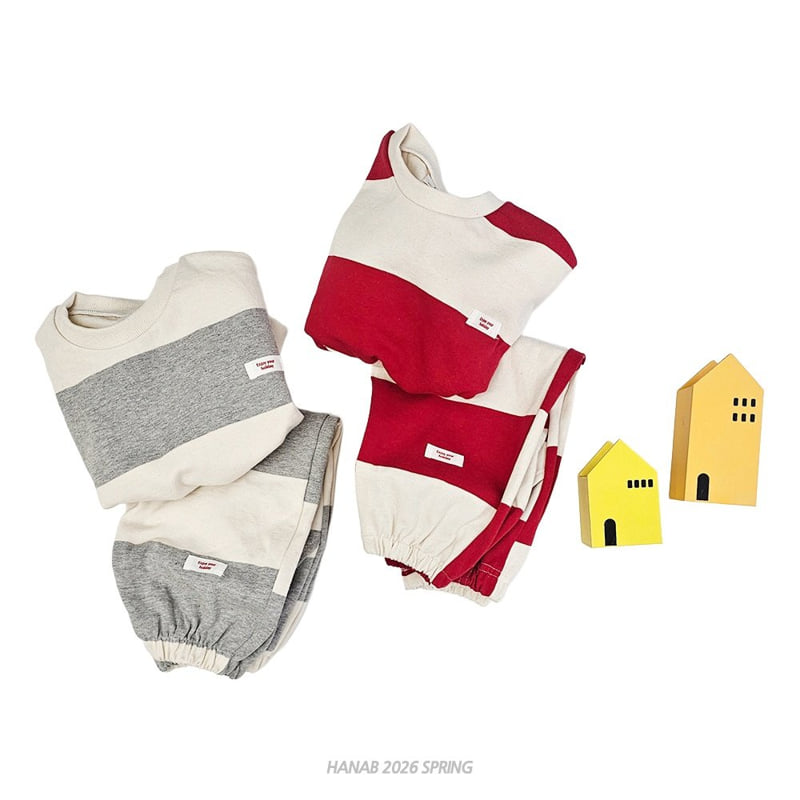 Hanab - Korean Children Fashion - #prettylittlegirls - Bold Stripe Set - 9