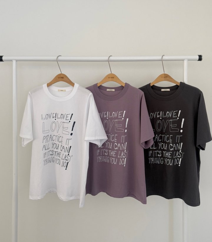 Hiyann - Korean Women Fashion - #momslook - Love Tee
