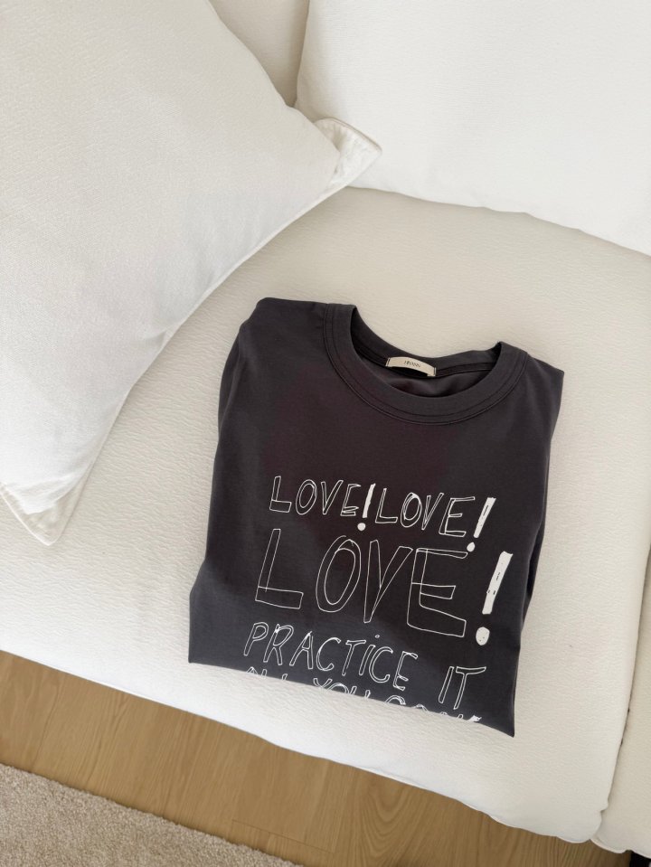 Hiyann - Korean Women Fashion - #momslook - Love Tee - 9