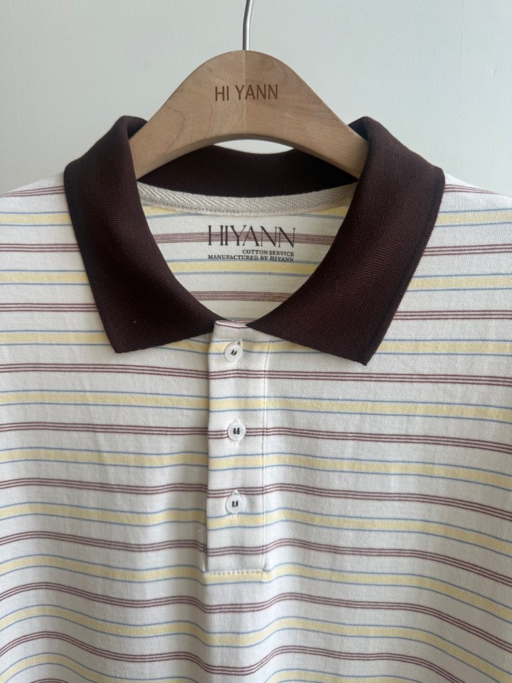 Hiyann - Korean Women Fashion - #womensfashion - PK Stripe Tee - 4