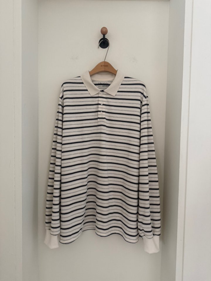 Hiyann - Korean Women Fashion - #momslook - PK Stripe Tee - 8