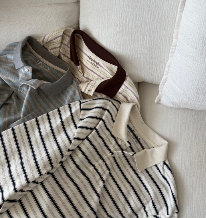 Hiyann - Korean Women Fashion - #vintageinspired - PK Stripe Tee - 12