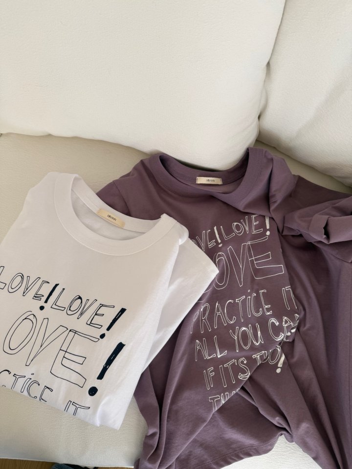 Hiyann - Korean Women Fashion - #womensfashion - Love Tee - 8