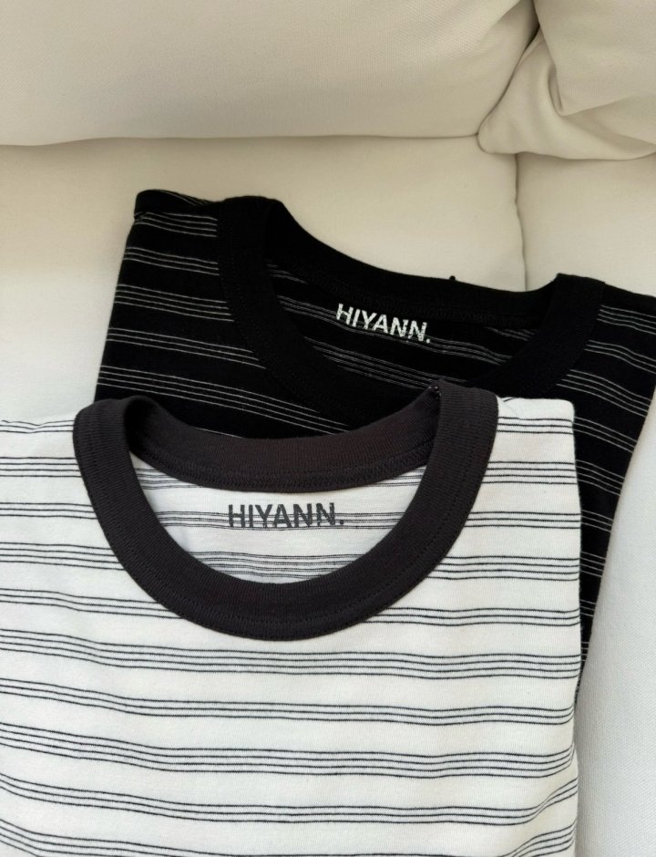 Hiyann - Korean Women Fashion - #womensfashion - Triple Stripe Tee - 10