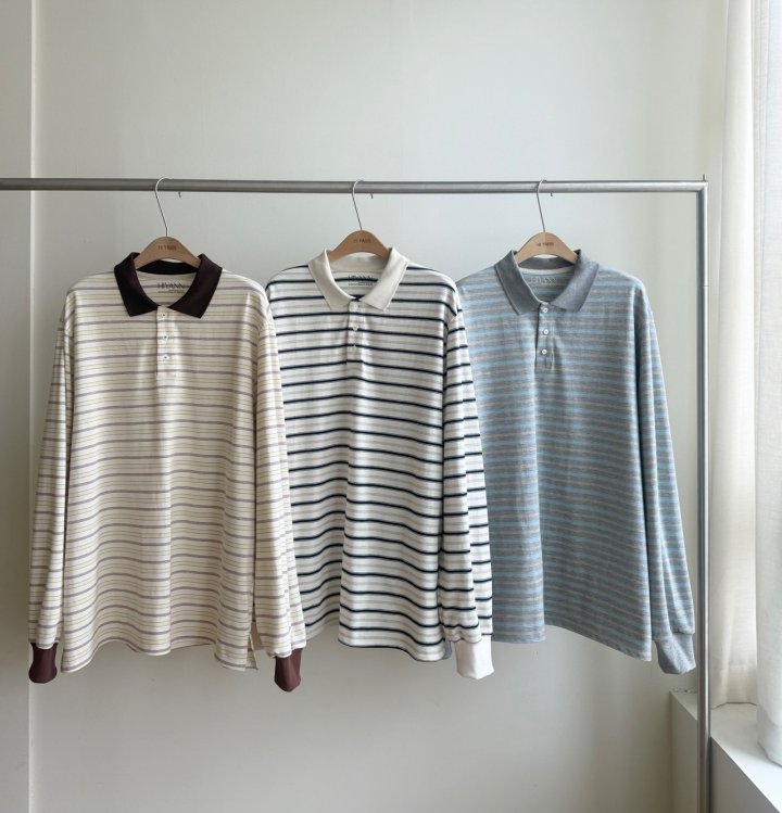 Hiyann - Korean Women Fashion - #womensfashion - PK Stripe Tee