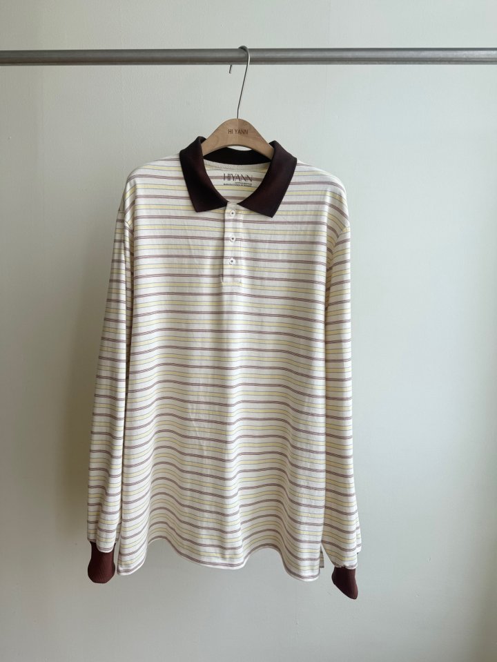 Hiyann - Korean Women Fashion - #womensfashion - PK Stripe Tee - 3