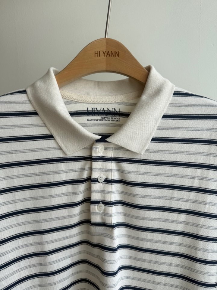 Hiyann - Korean Women Fashion - #womensfashion - PK Stripe Tee - 7
