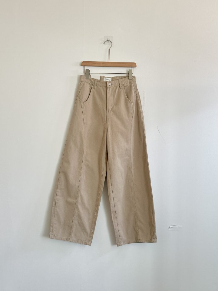 I'm here - Korean Women Fashion - #momslook - Seam Balloon Curve Cotton Pants - 10