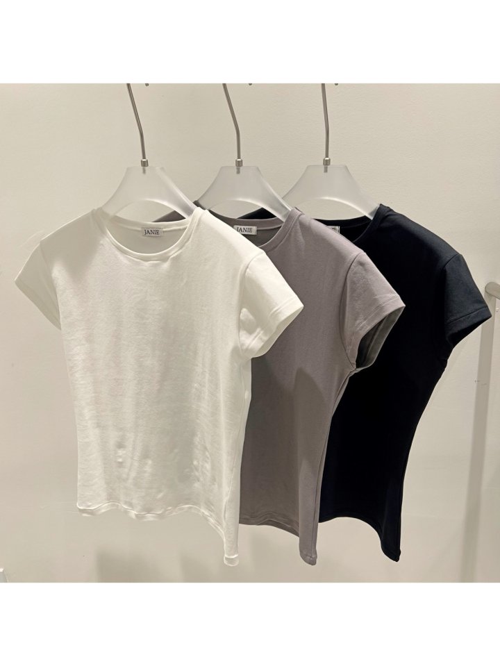 Janie - Korean Women Fashion - #momslook - Basic Spandex Tee - 2