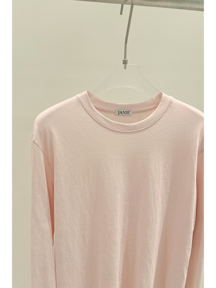 Janie - Korean Women Fashion - #momslook - Cotton Easy Round Tee - 3