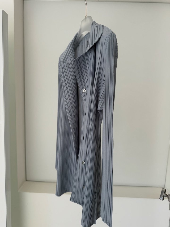 Janie - Korean Women Fashion - #pursuepretty - Liiplests Pleated Button Cardigan - 5