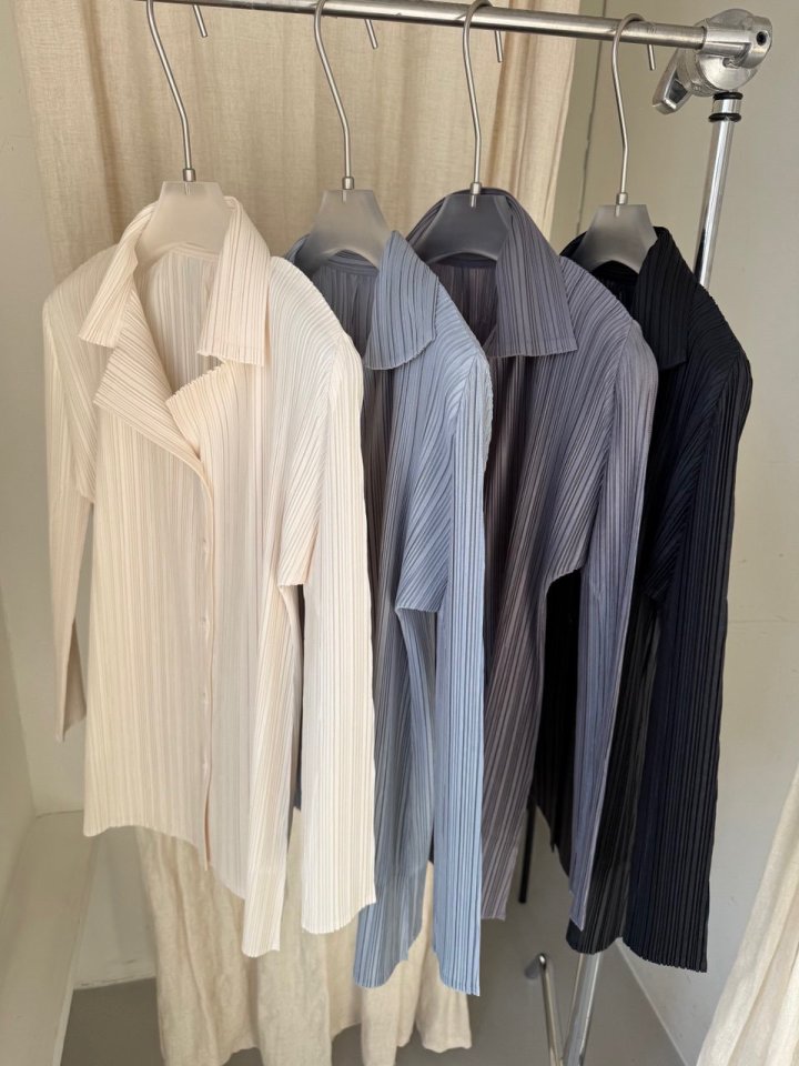 Janie - Korean Women Fashion - #thelittlethings - Liiplests Pleated Button Cardigan - 10
