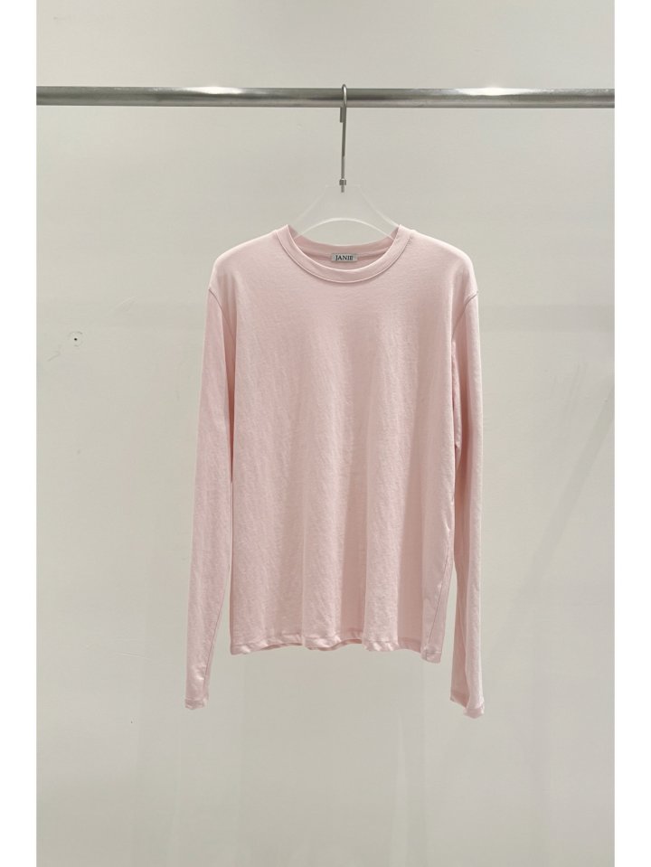 Janie - Korean Women Fashion - #womensfashion - Cotton Easy Round Tee - 2
