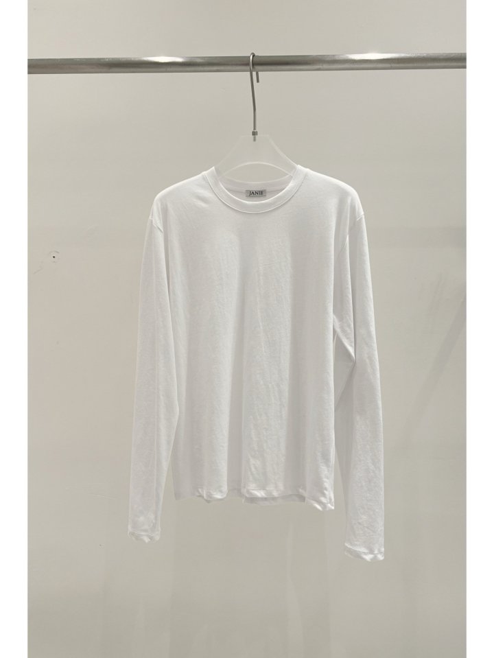 Janie - Korean Women Fashion - #momslook - Cotton Easy Round Tee - 4