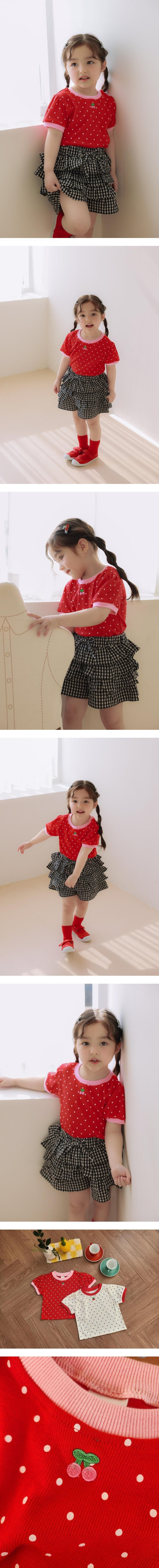 Jazz - Korean Children Fashion - #prettylittlegirls - Cherry Dot Blouse