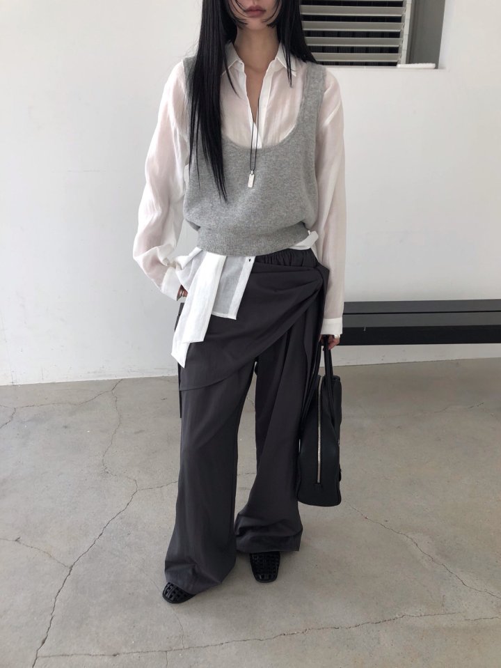 Jeiin - Korean Women Fashion - #momslook - U-Neck Vest - 11