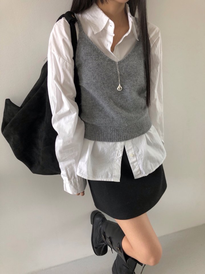 Jeiin - Korean Women Fashion - #momslook - Angora Vest - 8