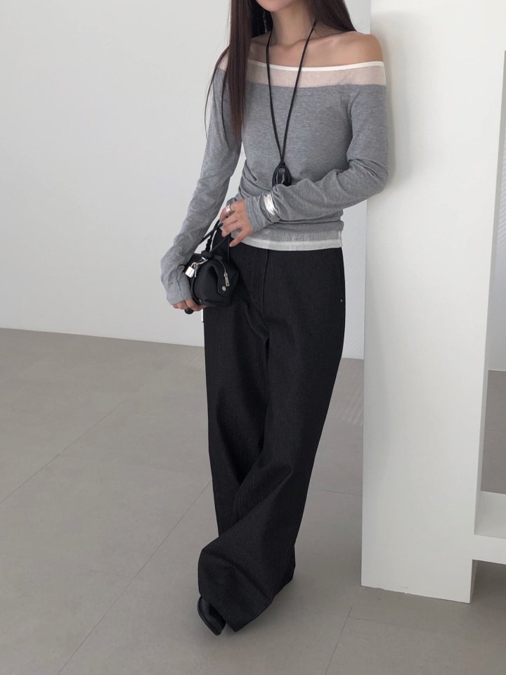 Jeiin - Korean Women Fashion - #romanticstyle - Two-Tone Long Sleeve Tee - 3
