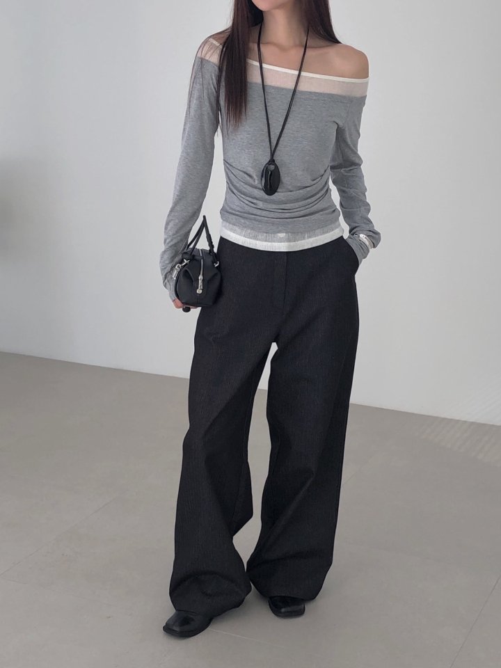 Jeiin - Korean Women Fashion - #romanticstyle - Two-Tone Long Sleeve Tee - 4