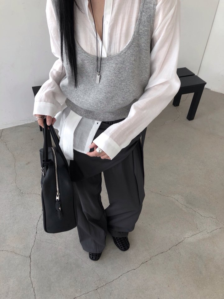 Jeiin - Korean Women Fashion - #womensfashion - U-Neck Vest - 12