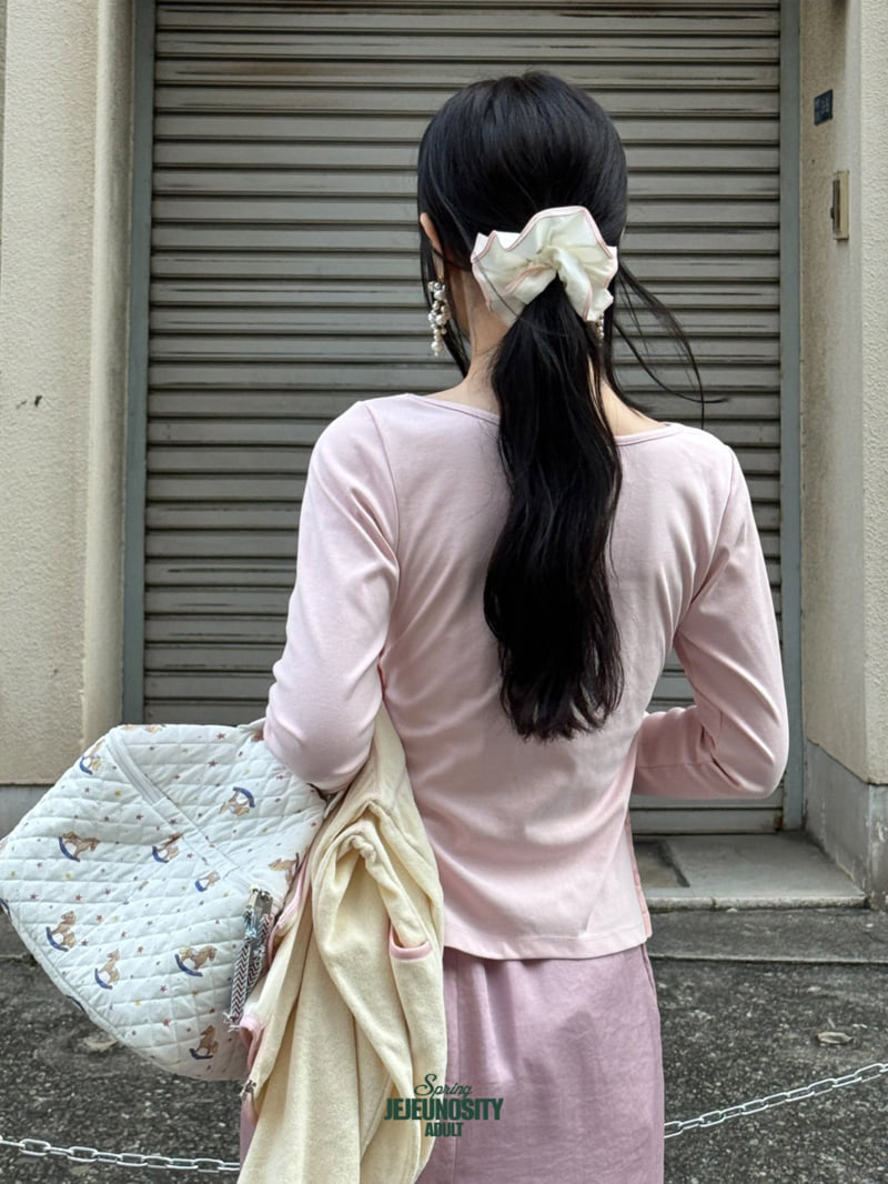 Jejeunosity - Korean Women Fashion - #momslook - Slim Button Tee - 5