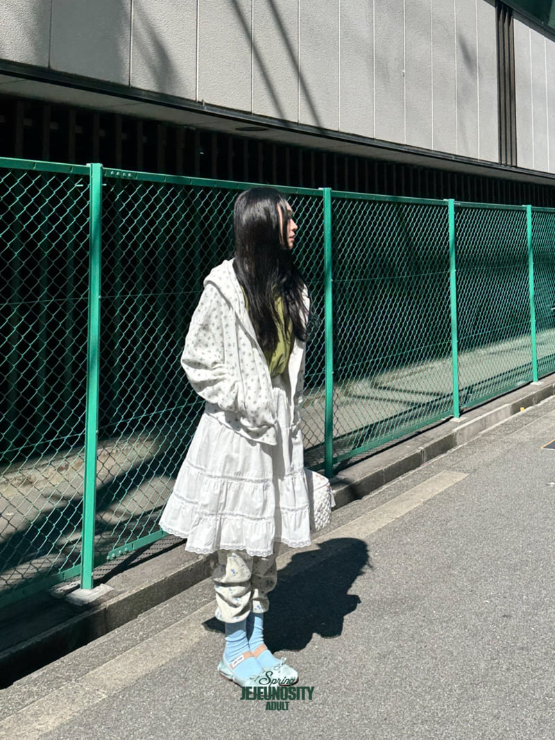 Jejeunosity - Korean Women Fashion - #momslook - Waffle Flower Hoodie - 10
