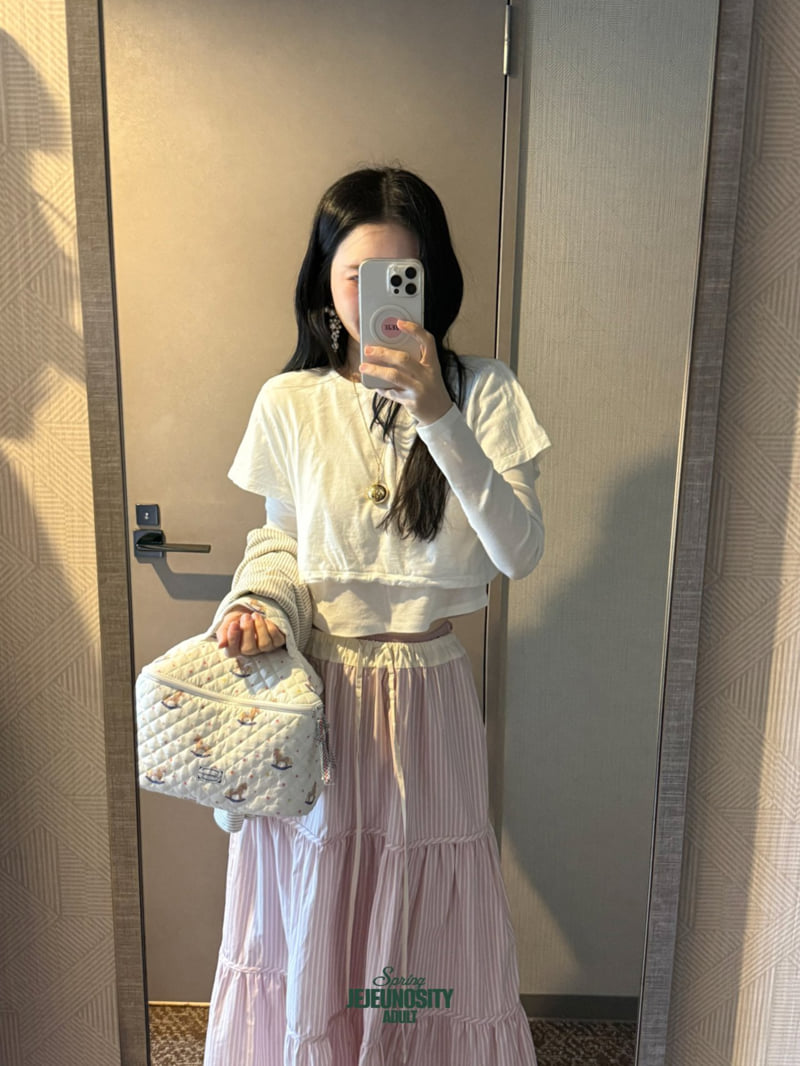 Jejeunosity - Korean Women Fashion - #womensfashion - Soft Crop Tee - 7