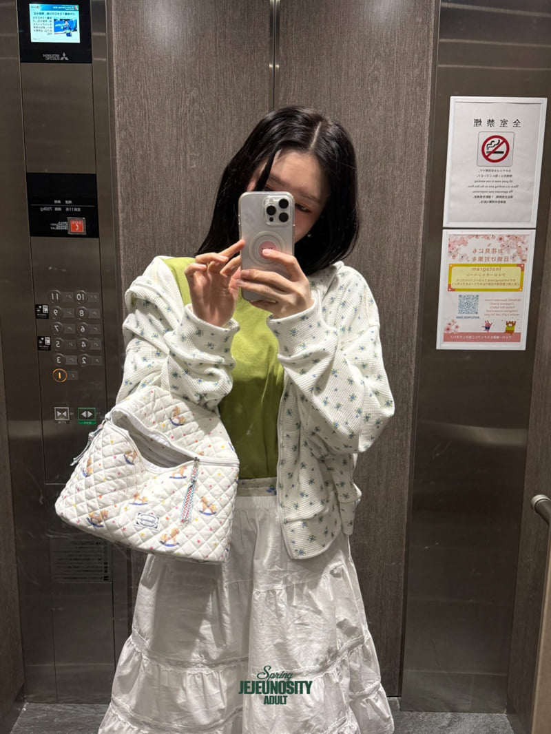 Jejeunosity - Korean Women Fashion - #womensfashion - Waffle Flower Hoodie - 7