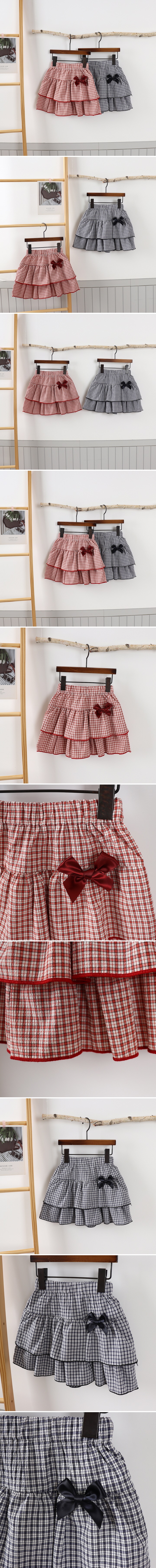 Jierang - Korean Children Fashion - #littlefashionista - Ribbon Tiered Skirt