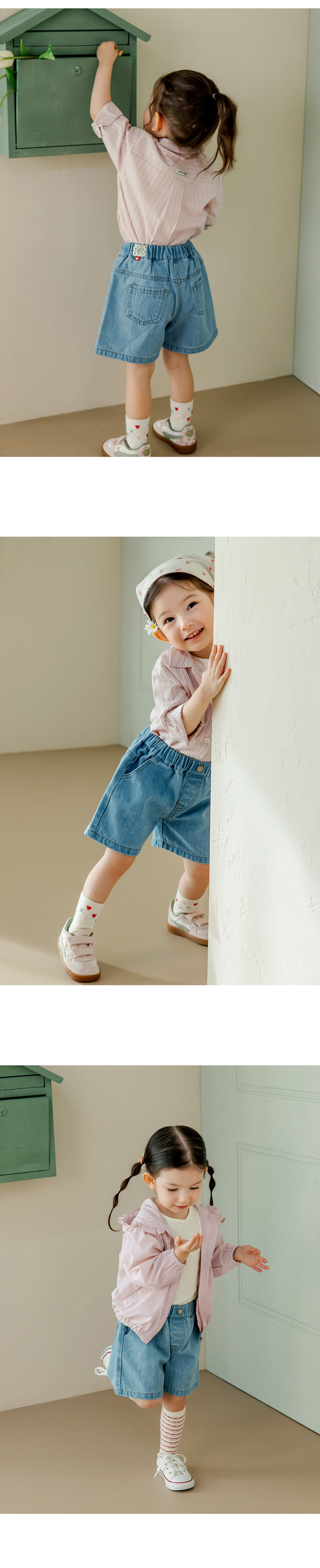 Kids Clara - Korean Baby Fashion - #babyfashion - Vito Wide Denim Shorts - 2