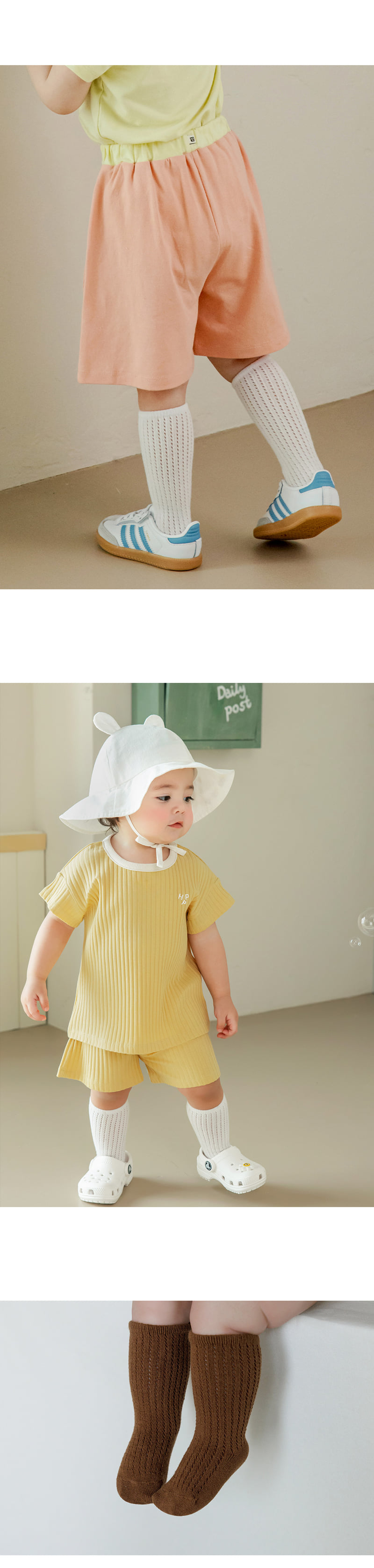 Kids Clara - Korean Baby Fashion - #babyclothing - Sand Summer Knee Socks (set of 5) - 4