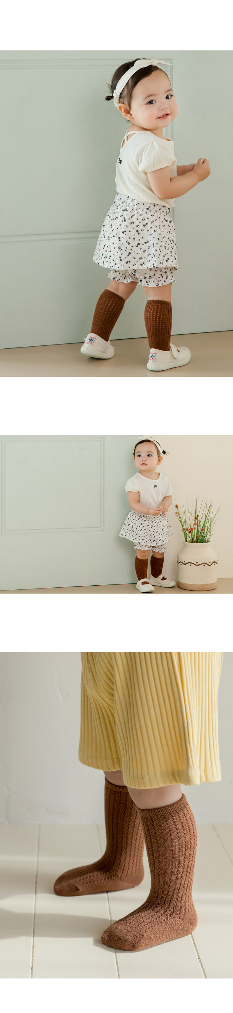 Kids Clara - Korean Baby Fashion - #babyfever - Sand Summer Knee Socks (set of 5) - 5