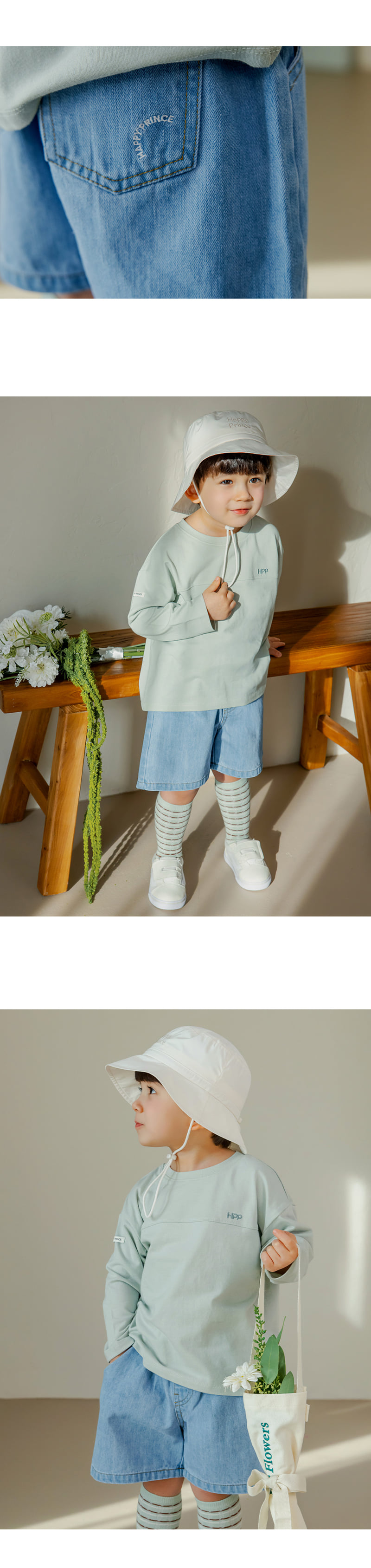 Kids Clara - Korean Baby Fashion - #babyfever - Vito Wide Denim Shorts - 4