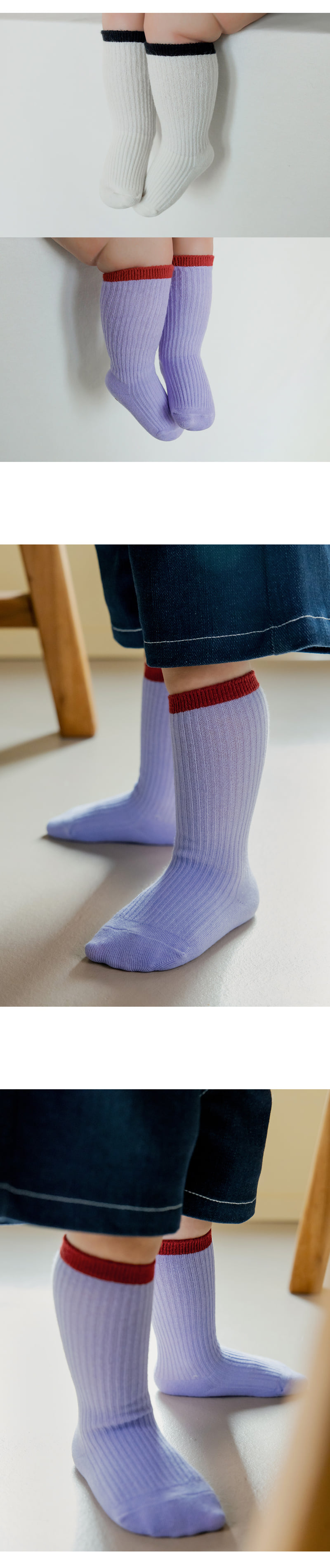 Kids Clara - Korean Baby Fashion - #babygirlfashion - Theo Summer Ribbed Knee Socks (set of 5) - 5