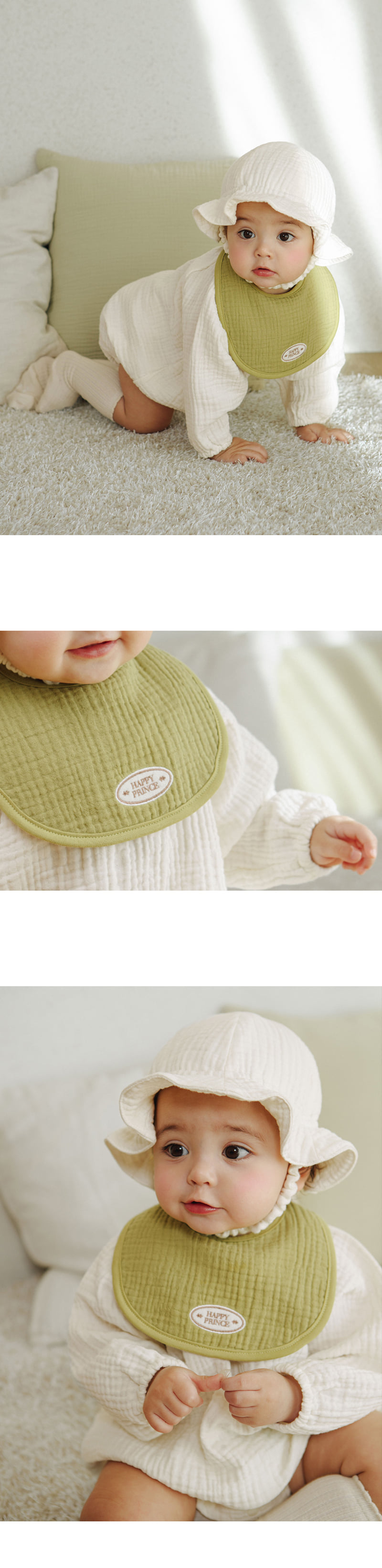 Kids Clara - Korean Baby Fashion - #babyoutfit - Loving Yoru Baby Bib 3-Piece Set (Shopping Bag Included) - 9