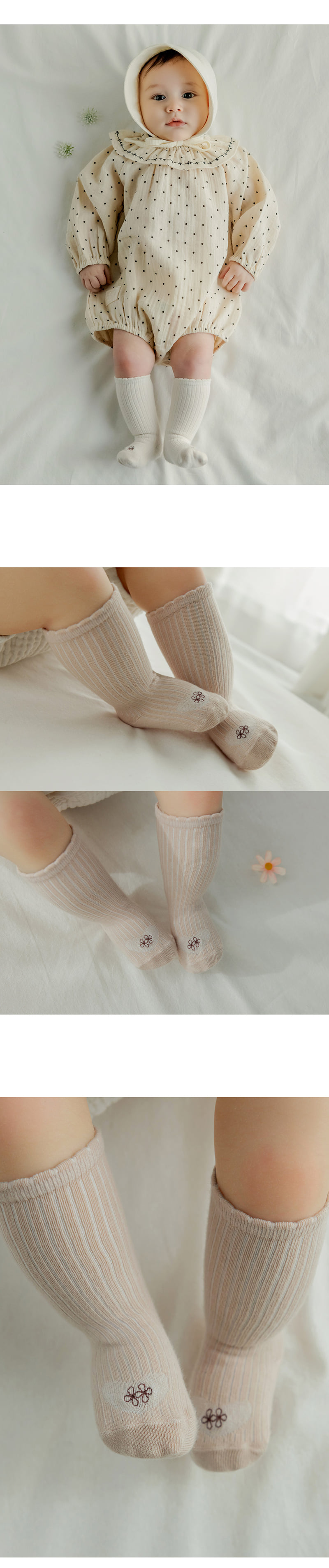 Kids Clara - Korean Baby Fashion - #babyoutfit - Loving Newborn Knee-High Socks (set of 5) - 3