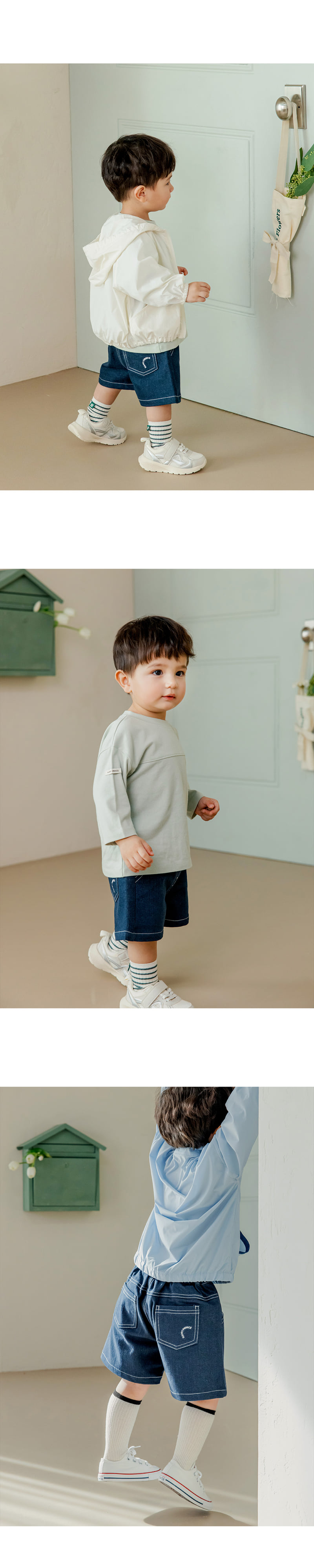 Kids Clara - Korean Baby Fashion - #babyoutfit - Vito Wide Denim Shorts - 8