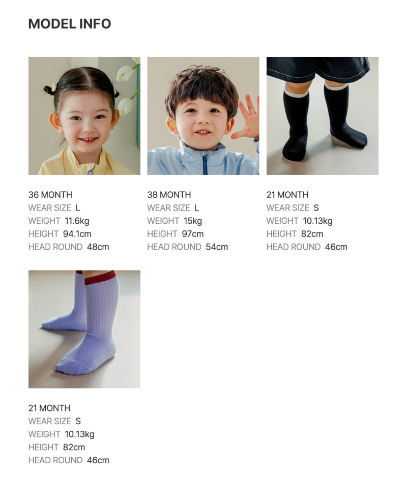 Kids Clara - Korean Baby Fashion - #babyoutfit - Theo Summer Ribbed Knee Socks (set of 5) - 10