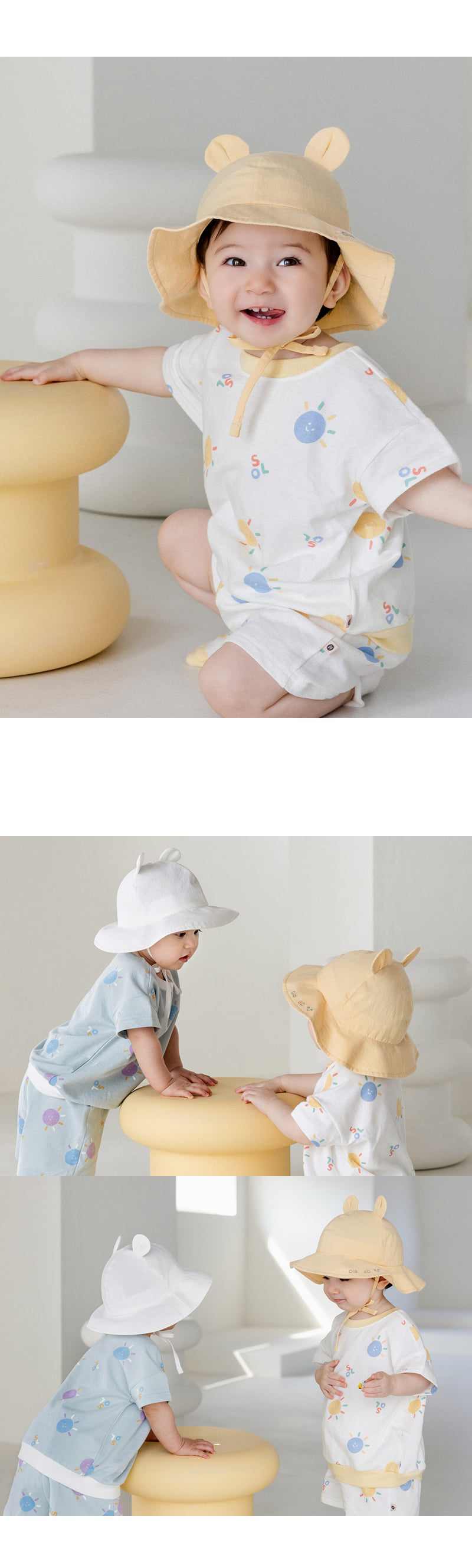 Kids Clara - Korean Baby Fashion - #babyoutfit - Babyboo Baby Sun Hat - 4