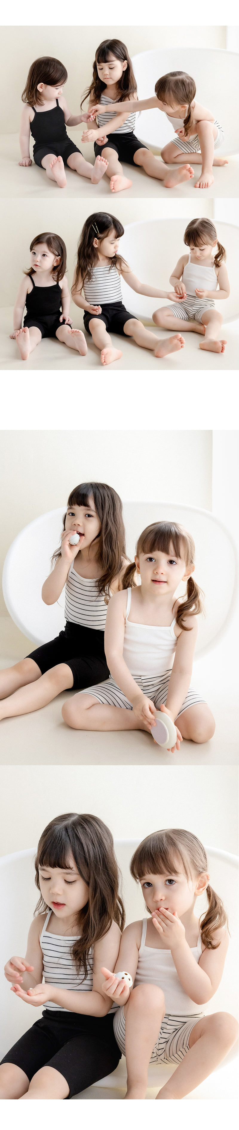 Kids Clara - Korean Baby Fashion - #babywear - Pure Basic Ribbed Sleeveless Tee 2P Set - 3