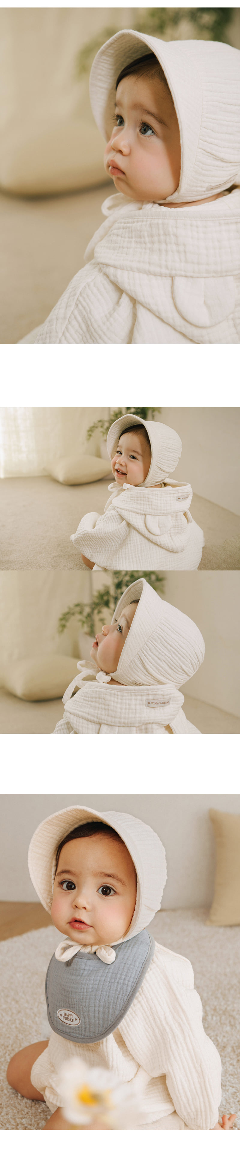 Kids Clara - Korean Baby Fashion - #babywear - Happy Bebe Yoru Bonnet - 4