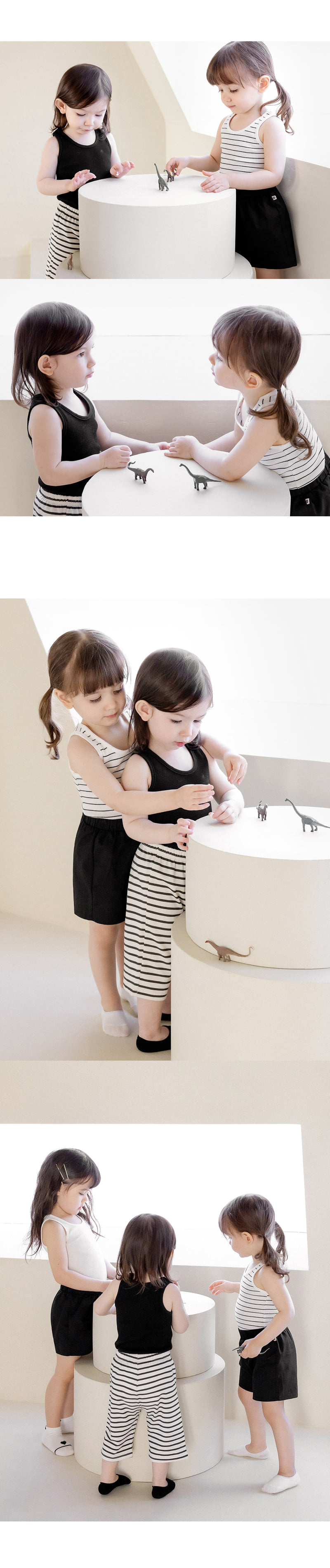 Kids Clara - Korean Baby Fashion - #babywear - Pure Basic Ribbed Sleeveless Tee 2P Set - 4