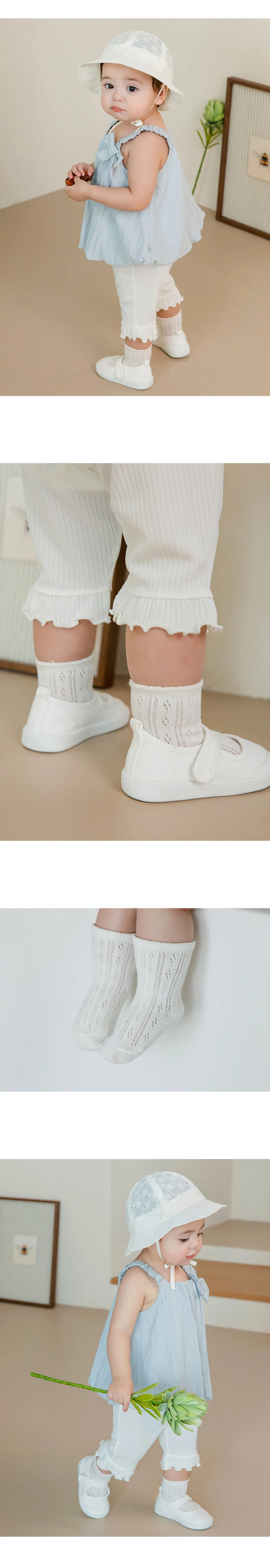 Kids Clara - Korean Baby Fashion - #onlinebabyboutique - Cloud Summer Baby Socks (set of 5) - 2