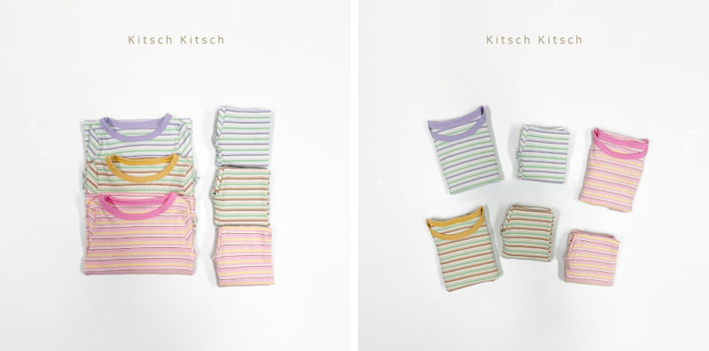 Kitsch Kitsch - Korean Children Fashion - #discoveringself - Mellow Stripe Easywear - 3