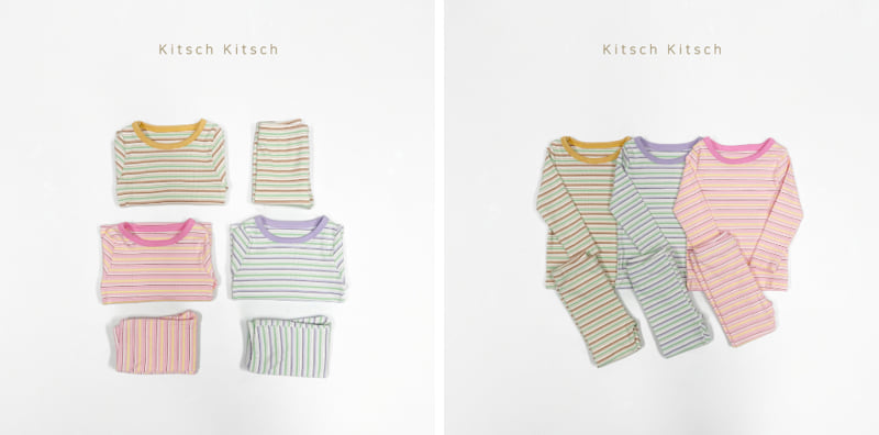Kitsch Kitsch - Korean Children Fashion - #discoveringself - Mellow Stripe Easywear - 4