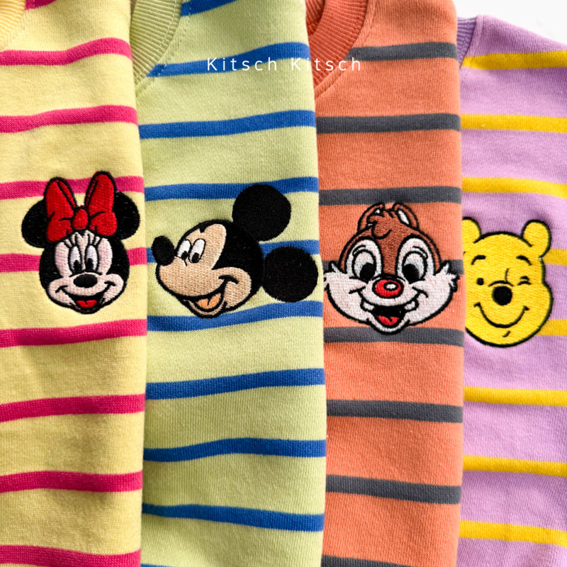 Kitsch Kitsch - Korean Children Fashion - #littlefashionista - D Retro Color Chip Stripe Top Bottom Set - 6