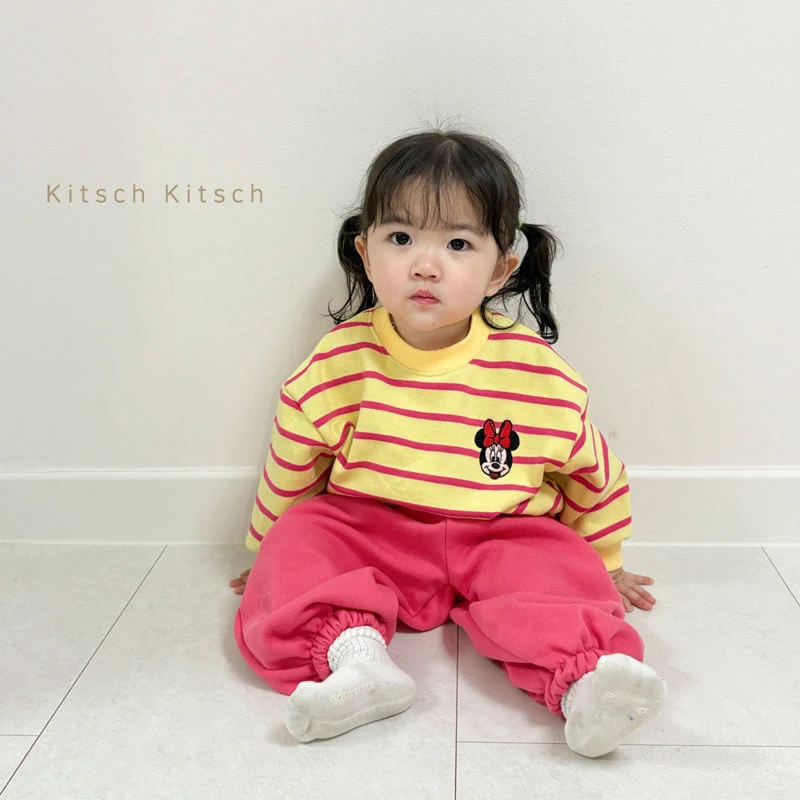 Kitsch Kitsch - Korean Children Fashion - #minifashionista - D Retro Color Chip Stripe Top Bottom Set - 8
