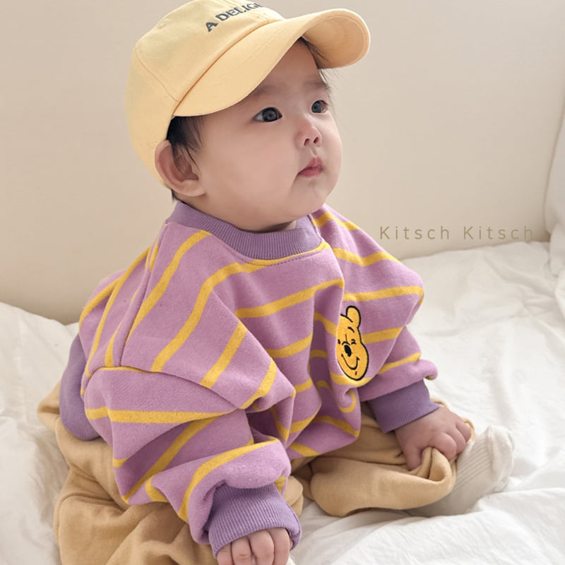 Kitsch Kitsch - Korean Children Fashion - #prettylittlegirls - D Retro Color Chip Stripe Top Bottom Set - 9
